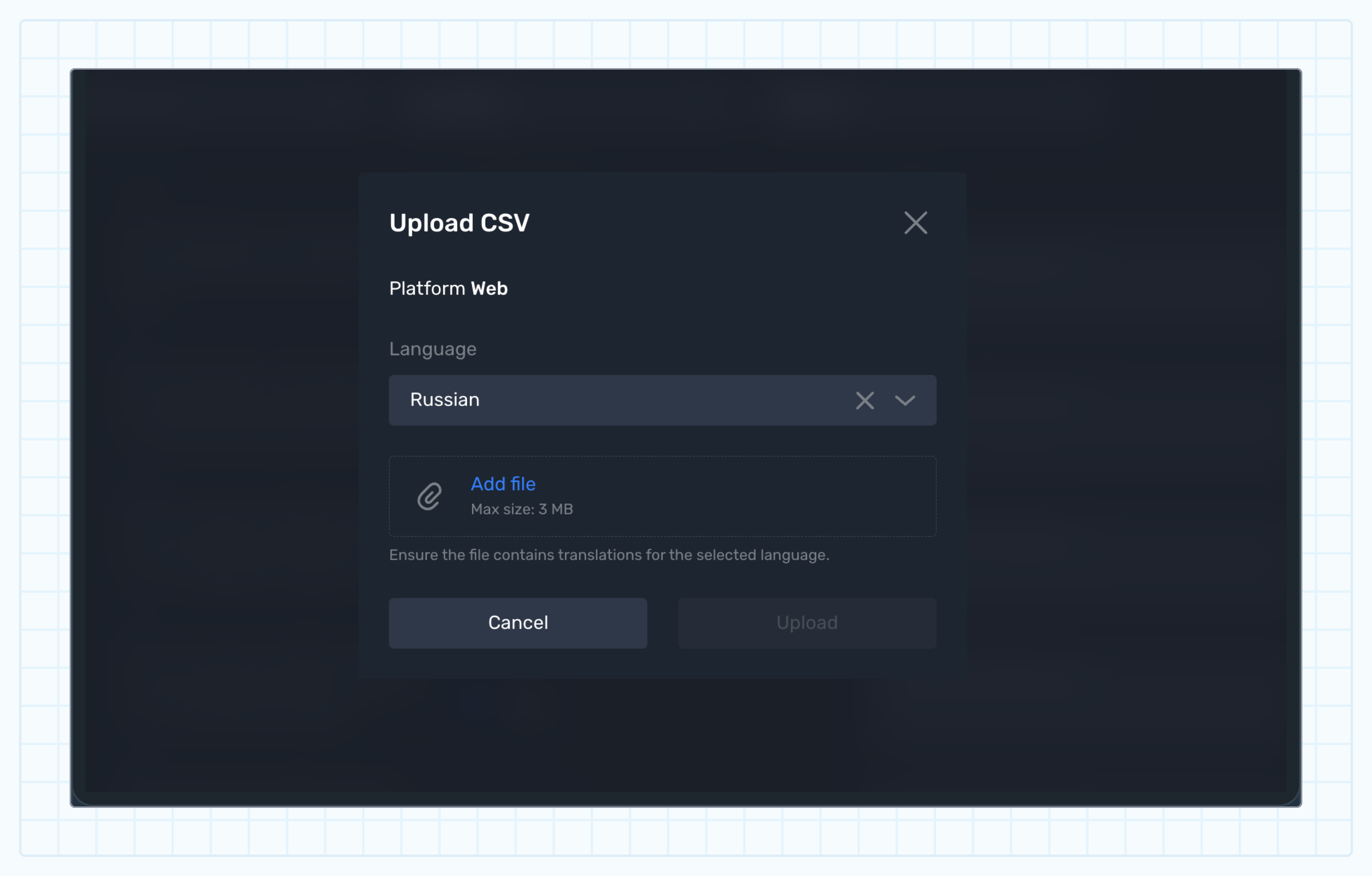 Add CSV file